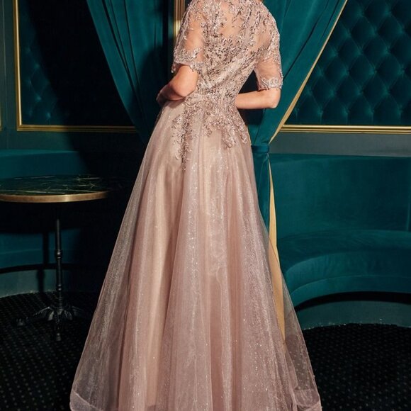 New short sleeve formal dress. Bridesmaid mother of the bride/groom wedding - Picture 3 of 5